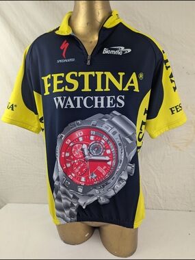 Festina Watches Men’s Black & Yellow Cycling Jersey XL